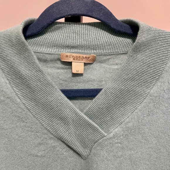 Seafoam Cashmere Burberry Sweater - Picture 5 of 9
